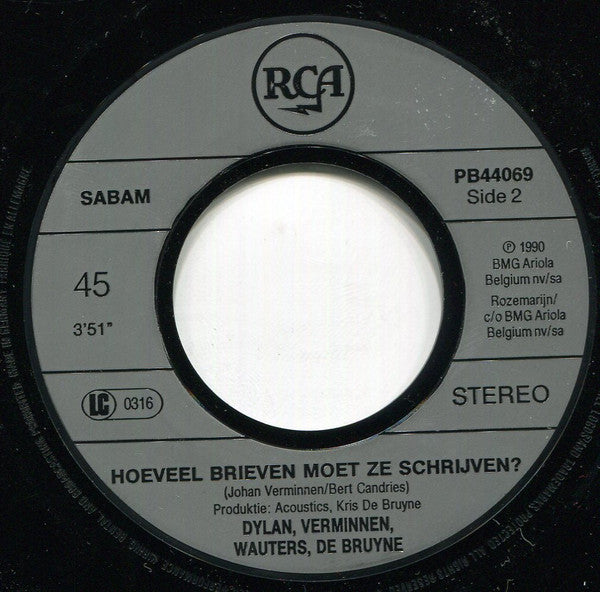 Angie Dylan, Johan Verminnen, Kris Wauters, Kris De Bruyne - Waarheen Je Ook Mag Lopen - Hoeveel Brieven Moet Ze Schrijven