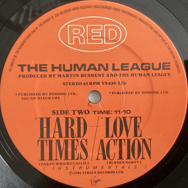 The Human League -Hard Times / Love Action (I Believe In Love)