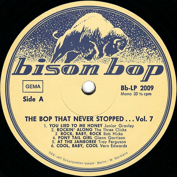 Various -Bison Bop: The Bop That Never Stopped - For A Real Rockin' Cat Volume 7