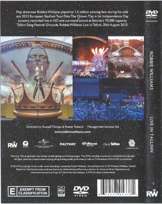 Robbie Williams -Live In Tallinn