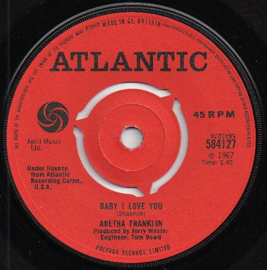 Aretha Franklin -Baby I Love You