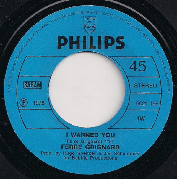 Ferre Grignard - I Warned You!