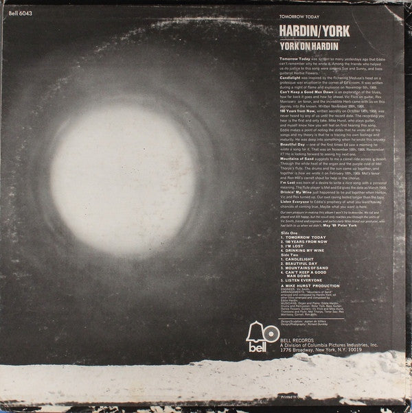 Hardin/York* -Tomorrow, Today