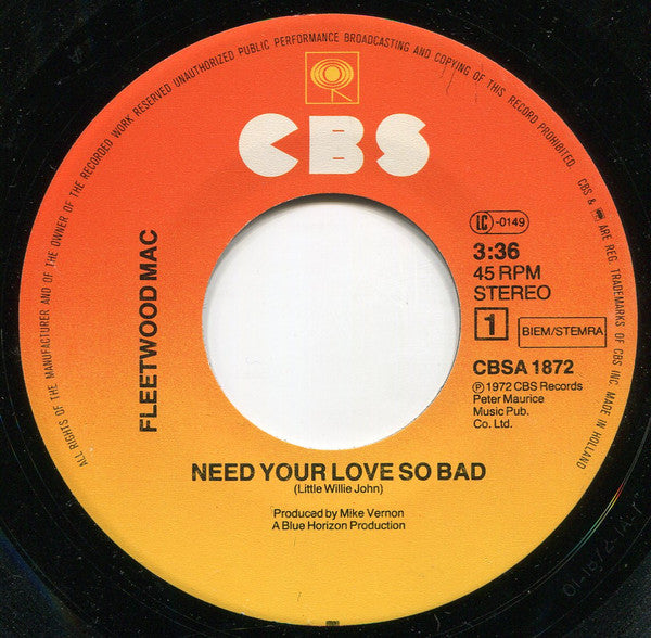 Fleetwood Mac - Need Your Love So Bad / Albatross