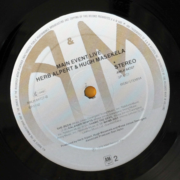 Herb Alpert & Hugh Masekela -Main Event Live