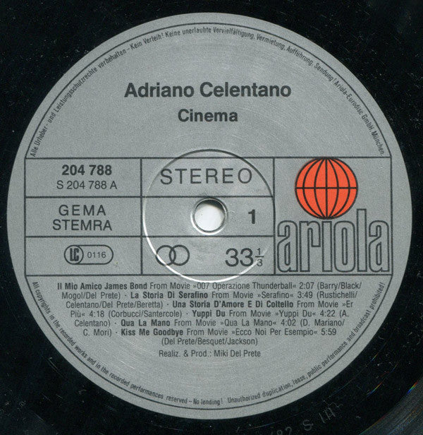 Adriano Celentano -Cinema