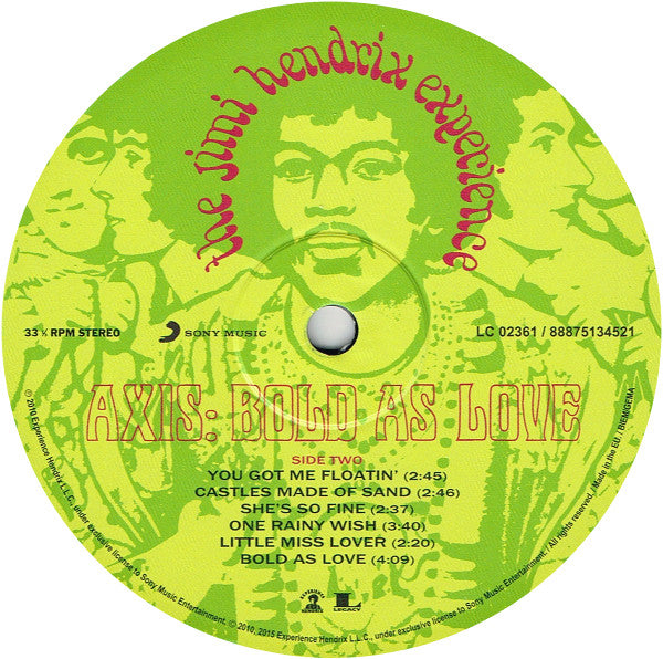 The Jimi Hendrix Experience -Axis: Bold As Love