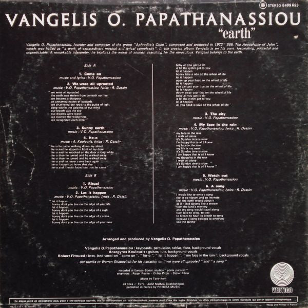Vangelis O. Papathanassiou* -Earth