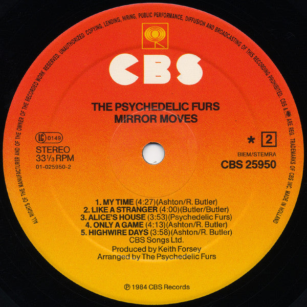 The Psychedelic Furs - Mirror Moves