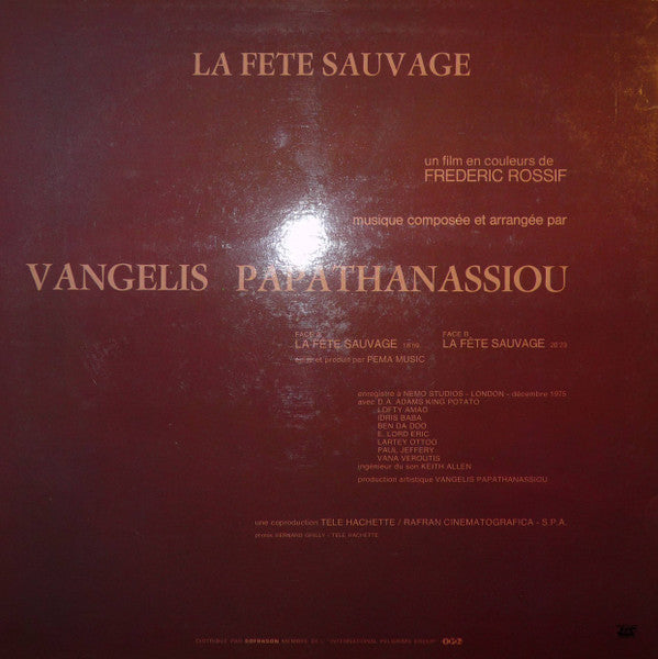 Vangelis Papathanassiou* -La Fete Sauvage (Bande Originale)