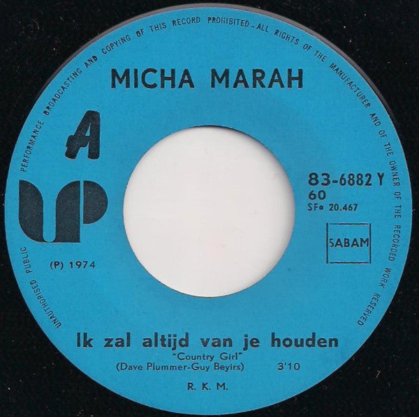 Micha Marah -Ik Zal Altijd Van Je Houden