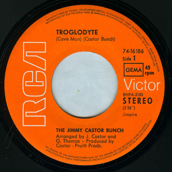 The Jimmy Castor Bunch -Troglodyte (Cave Man)