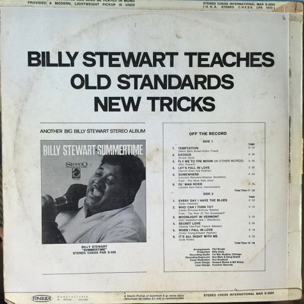Billy Stewart -Billy Stewart Teaches Old Standards New Tricks