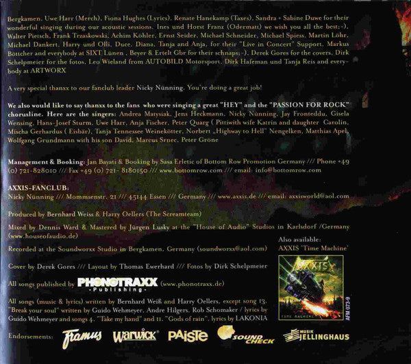 Axxis (2) -Paradise In Flames