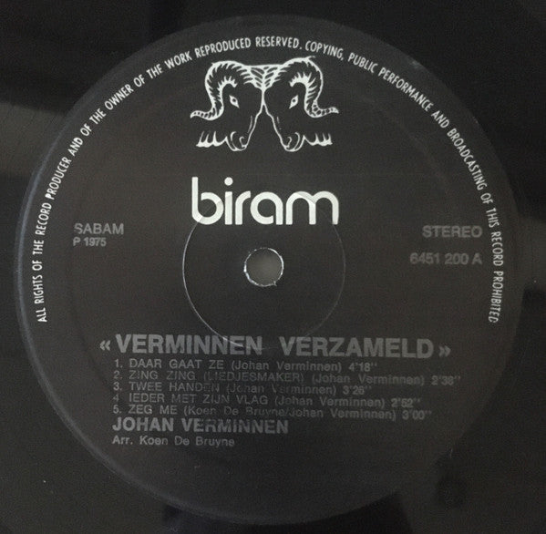 Johan Verminnen -Verminnen Verzameld