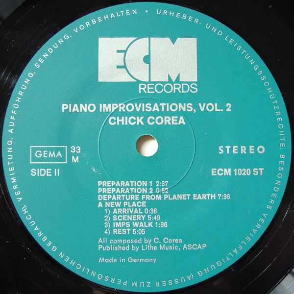 Chick Corea - Piano Improvisations Vol. 2