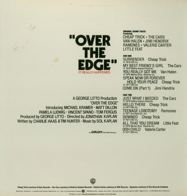 Various - Over The Edge (Original Sound Track)