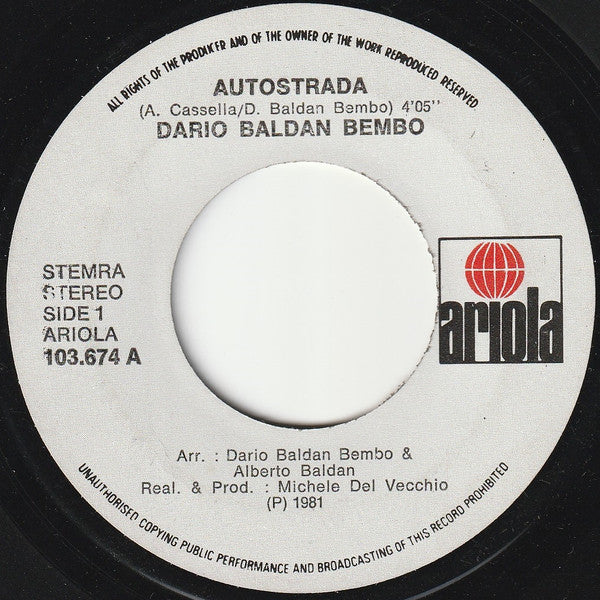 Dario Baldan Bembo -Autostrada