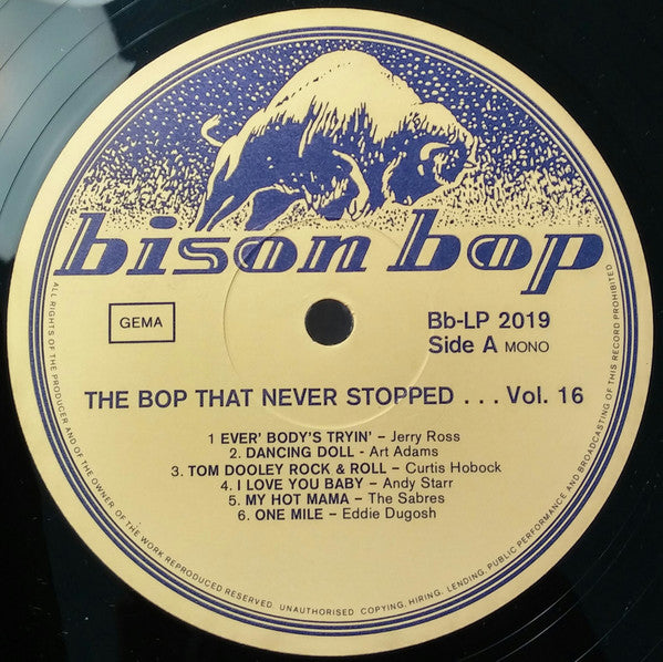 Various -Bison Bop: The Bop That Never Stopped - For A Real Rockin' Cat Volume 16