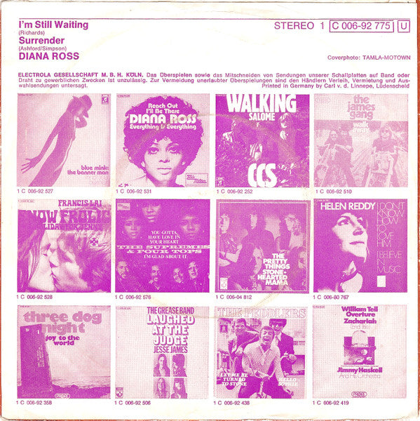 Diana Ross -I'm Still Waiting / Surrender