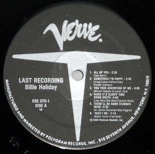 Billie Holiday With Ray Ellis And His Orchestra - Last Recording