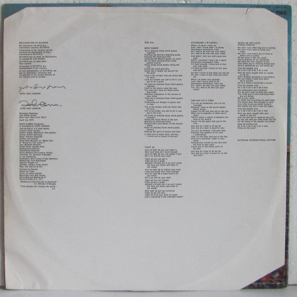John Lennon -Mind Games