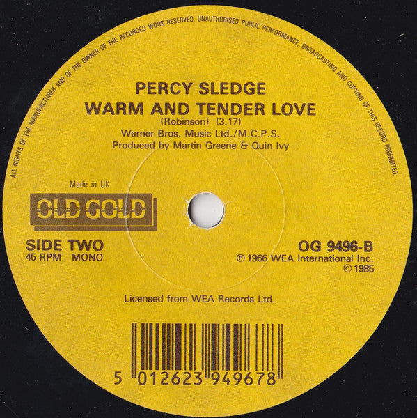 Percy Sledge -When A Man Loves A Woman / Warm And Tender Love