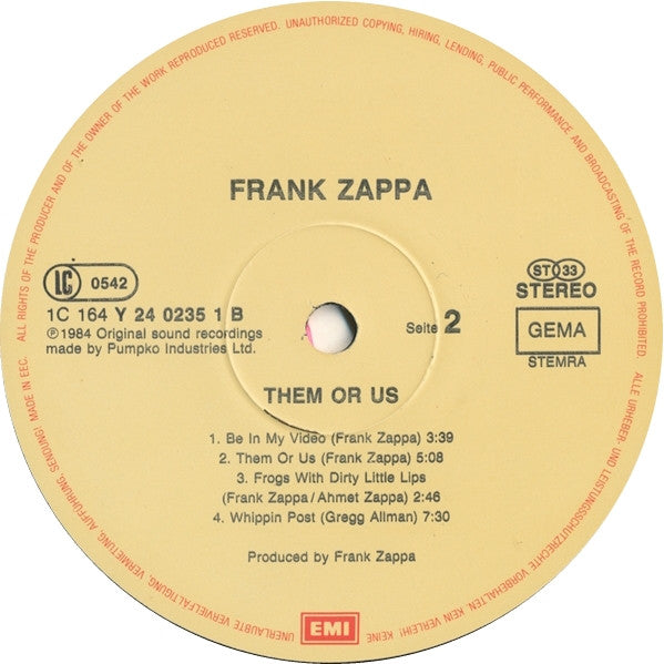 Zappa* - Them Or Us