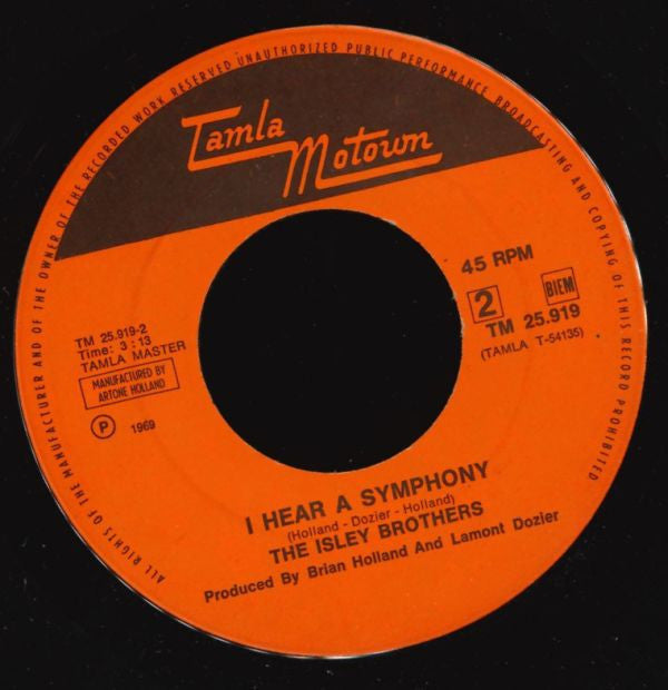 The Isley Brothers -I Guess I'll Always Love You / I Hear A Symphony