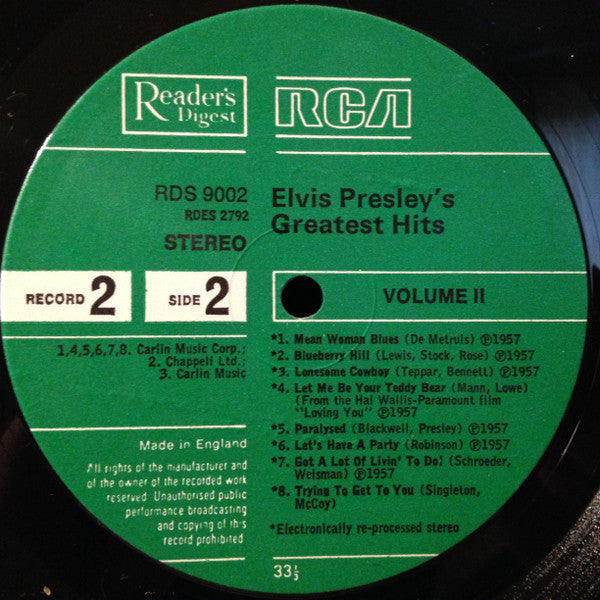 Elvis Presley -Elvis Presley's Greatest Hits