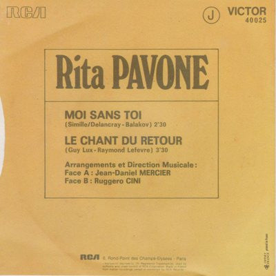 Rita Pavone -Moi Sans Toi / Le Chant Du Retour
