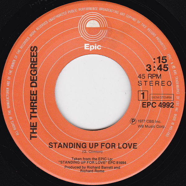 The Three Degrees - Standing Up For Love / In Love We Grow