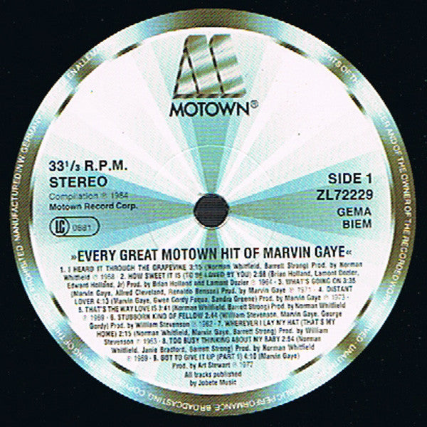 Marvin Gaye -Every Great Motown Hit Of Marvin Gaye