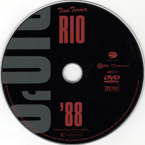 Tina Turner -Live In Amsterdam / Celebrate / Live In Rio