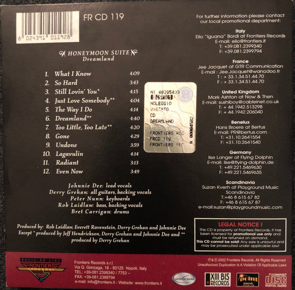 Honeymoon Suite -Dreamland