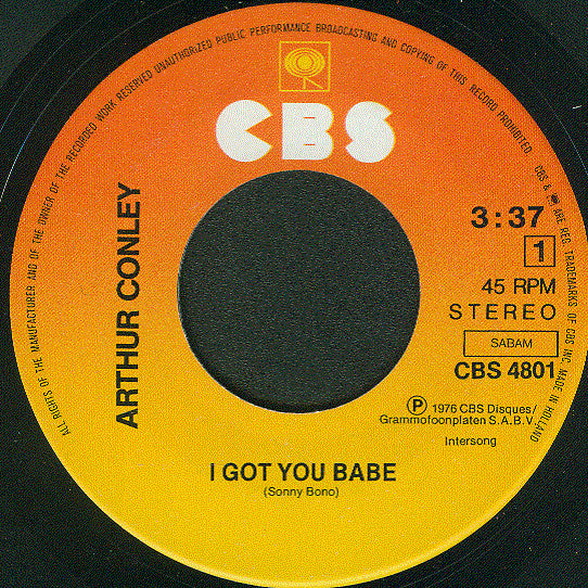Arthur Conley -I Got You Babe / Another Time