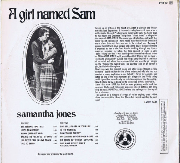 Samantha Jones -A Girl Named Sam