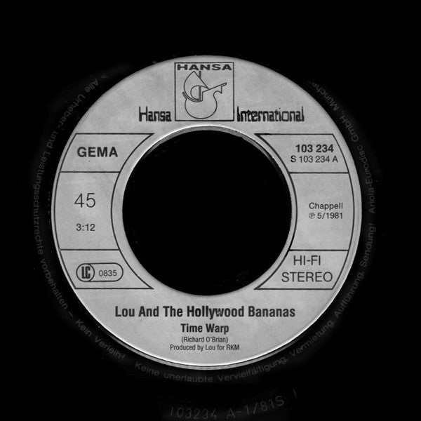 Lou & The Hollywood Bananas -Time Warp / Big Bad Wolf