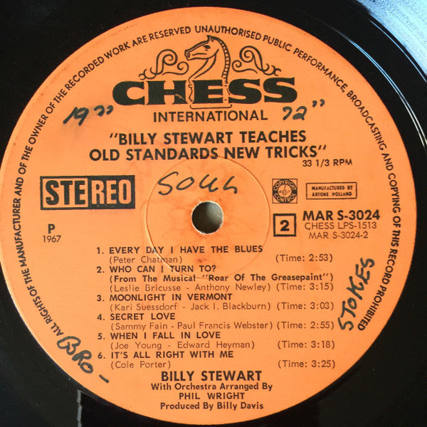 Billy Stewart -Billy Stewart Teaches Old Standards New Tricks
