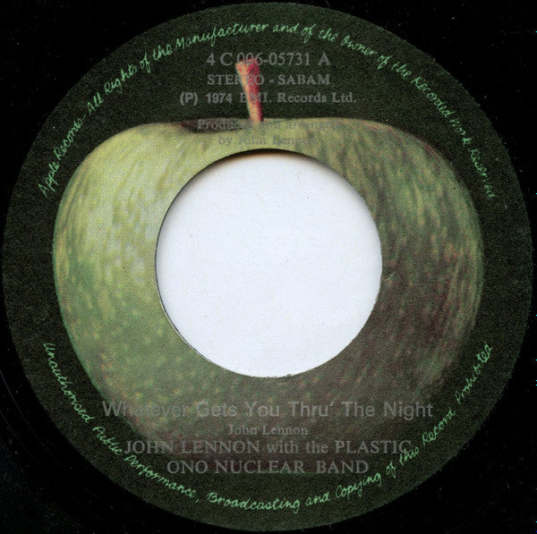 John Lennon With The Plastic Ono Nuclear Band* -Whatever Gets You Thru' The Night