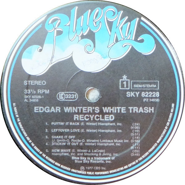 Edgar Winter's White Trash -Recycled