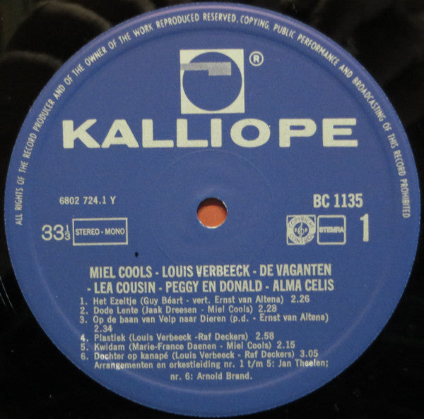 Miel Cools, Lea Cousin, Louis Verbeeck, Alma Celis, Peggy En Donald, De Vaganten & Bea Franssens -No Title