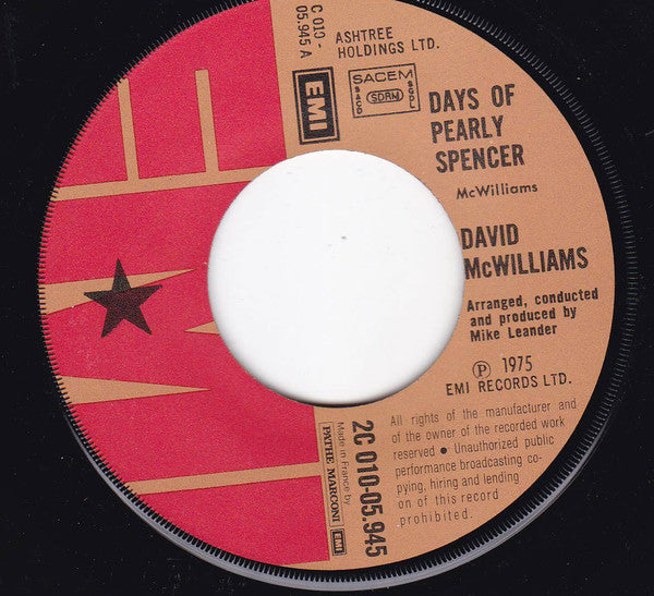 David McWilliams -Days Of Pearly Spencer