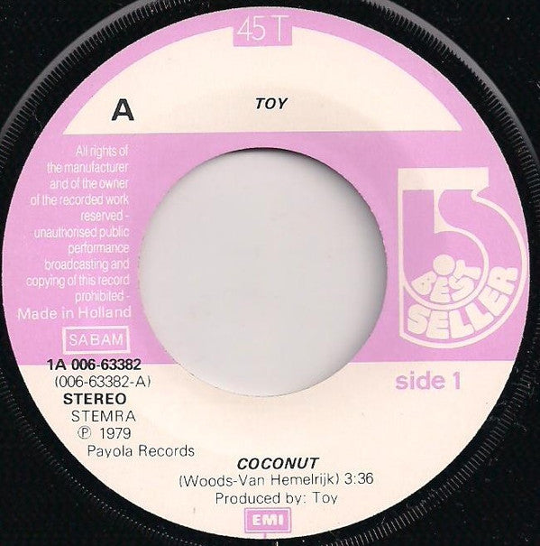 Toy (4) -Coconut / You Won't Regret It Now