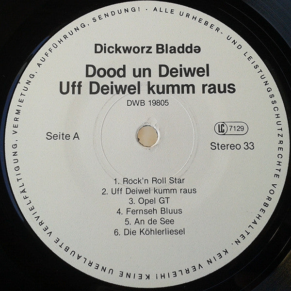 Dood Un Deiwel -Uff Deiwel Kumm Raus