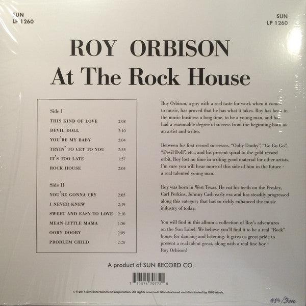 Roy Orbison -At The Rock House