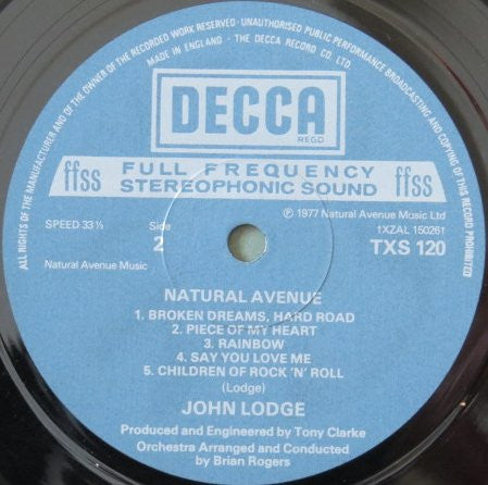 John Lodge -Natural Avenue