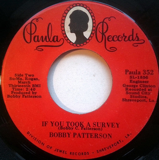 Bobby Patterson -Right On, Jody / If You Took A Survey