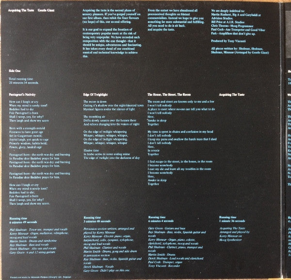 Gentle Giant -Acquiring The Taste