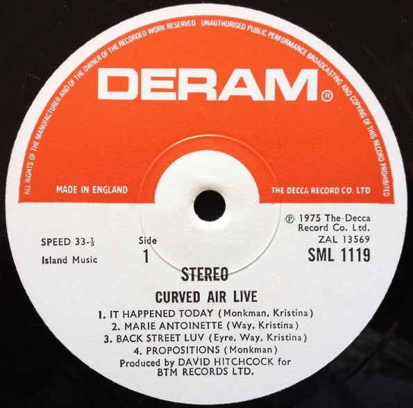 Curved Air -Curved Air Live